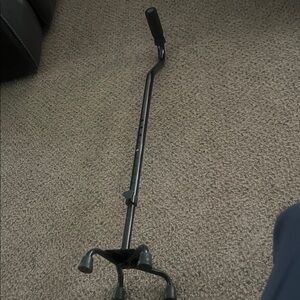 Adjustable Black Quad Cane